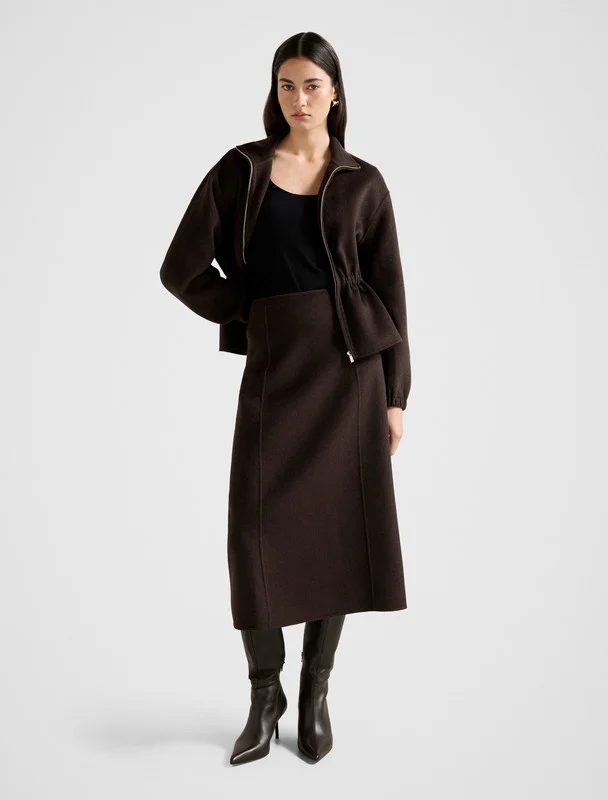 AMARA Felled Circle Midi Skirt